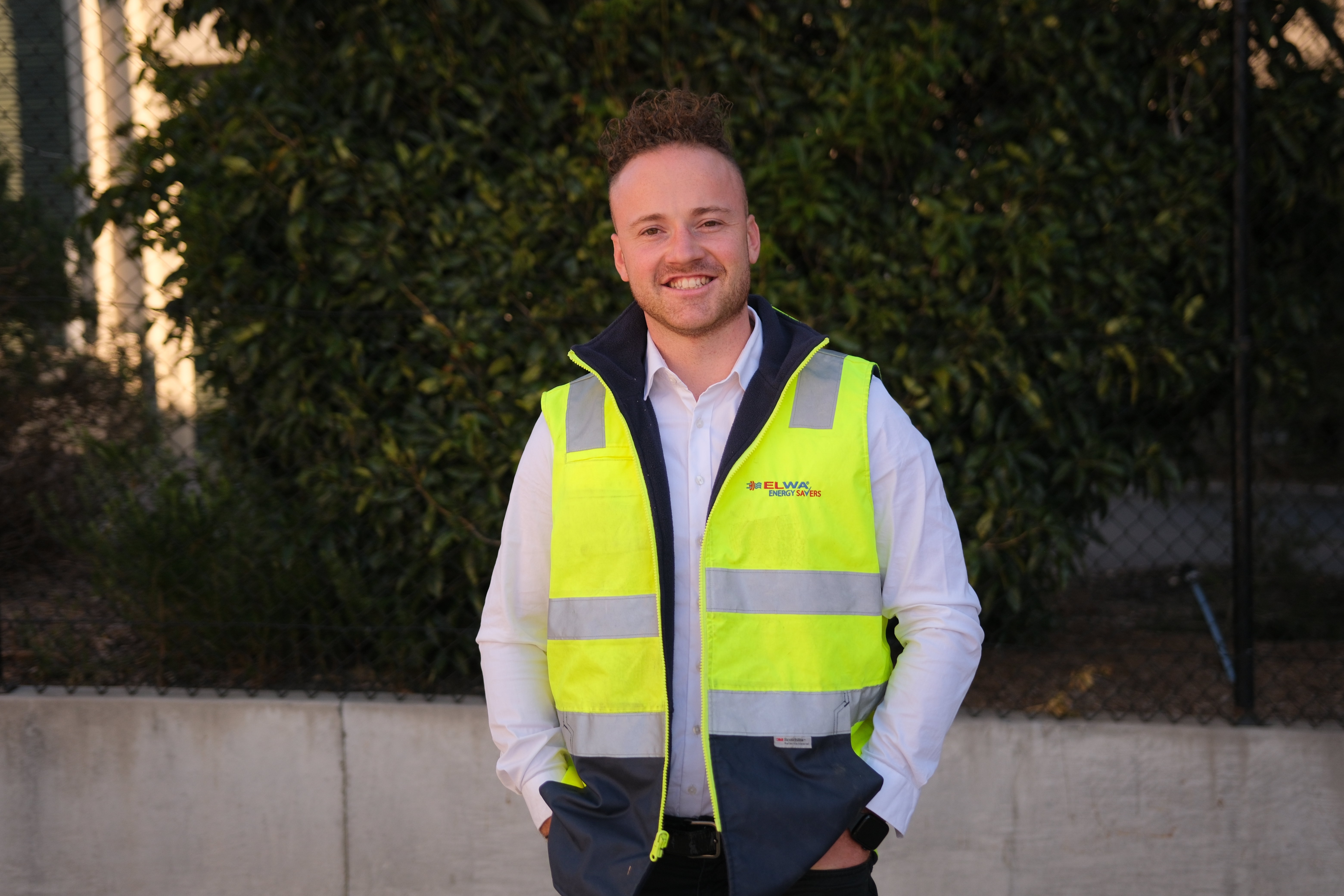 Ben Ferguson in high-visibility workwear